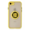 Mey İthalat®   iPhone 7 Kılıf Montreal Yüzüklü Silikon Kapak - Sarı