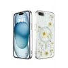 Mey İthalat®   iPhone 7 Plus Kılıf Daisy Simli Magsafe Kapak - Gümüş