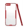 Mey İthalat®   iPhone 7 Plus Kılıf Platin Silikon - Kırmızı
