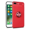 Mey İthalat®   iPhone 7 Plus Kılıf Range Yüzüklü Silikon - Kırmızı