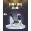 Mey İthalat® iPhone, AirPods ve Akıllı Saat Uyumlu Çoklu Şarj Cihazı
