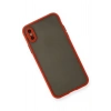 Mey İthalat®   iPhone X Kılıf Montreal Silikon Kapak - Kırmızı
