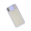 Mey İthalat®   iPhone X Kılıf Palm Buzlu Kamera Sürgülü Silikon - Lila