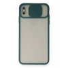 Mey İthalat®   iPhone X Kılıf Palm Buzlu Kamera Sürgülü Silikon - Yeşil