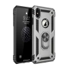 Mey İthalat®   iPhone X Kılıf Sofya Yüzüklü Silikon Kapak - Gümüş