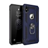 Mey İthalat®   iPhone X Kılıf Sofya Yüzüklü Silikon Kapak - Lacivert