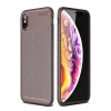 Mey İthalat®   iPhone XS Max Kılıf Auto Focus Karbon Kapak - Kahverengi