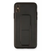 Mey İthalat®   iPhone XS Max Kılıf Coco Deri Standlı Kapak - Siyah