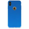 Mey İthalat®   iPhone XS Max Kılıf First Silikon - Mavi