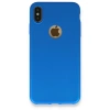 Mey İthalat®   iPhone XS Max Kılıf First Silikon - Mavi