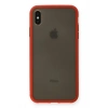 Mey İthalat®   iPhone XS Max Kılıf Montreal Silikon Kapak - Kırmızı