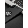 Mey İthalat®   iPhone XS Max Kılıf Range Yüzüklü Silikon - Siyah