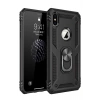 Mey İthalat®   iPhone XS Max Kılıf Sofya Yüzüklü Silikon Kapak - Siyah
