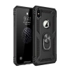 Mey İthalat®   iPhone XS Max Kılıf Sofya Yüzüklü Silikon Kapak - Siyah