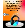 Mey İthalat® IPX4 Suya Dayanıklı Kablosuz Kulak Üstü Gaming Kulaklık