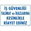 Mey İthalat® İş Güvenliği Talimat Uyarı Levhası 25x35 KOD:427