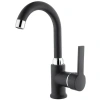 Mey İthalat® İtimat İdea Siyah 563KCB Kuğu Lavabo Bataryası