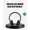 Mey İthalat® Kablosuz Bluetooth Kulak Üstü Kulaklık Kristal Ses Kalitesi ve Ergonomik Yapı