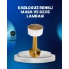 Mey İthalat® Kablosuz Dokunmatik Masa Lambası – Şık Modern Metal Gövde, USB Şarjlı