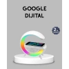 Mey İthalat® Kablosuz Şarjlı Bluetooth Hoparlör ve Gece Lambası – NFC, FM Radyo, RGB Işık