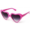 Mey İthalat® Kalp Şekilli Taşlı Parti Gözlüğü Pembe Renk 6x16cm
