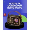 Mey İthalat® Klasik Retro Radyo – Bluetooth Destekli, FM Özellikli Şarjlı Hoparlör
