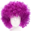 Mey İthalat® Koyu Mor Renk Violet Afro Bonus Saç Peruk