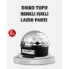 Mey İthalat® LED Disko Küresi Bluetooth Hoparlörlü Ritimle Senkronize Döner Işıklı
