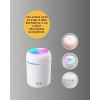 Mey İthalat® LED Işıklı Sessiz Masaüstü Nemlendirici – 3 Buhar Modu