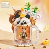 Mey İthalat® LZ-4206  PANDA AYI DONDURMA KUPASI 297 PARÇA BLOCK OYUNCAK