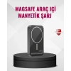 Mey İthalat® MagSafe Araç Telefon Tutucu 15W Hızlı Şarj Type-C Girişli