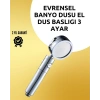 Mey İthalat® Masaj ve Yağmur Modlu Çok İşlevli Paslanmaz Çelik Duş Başlığı