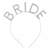 Mey İthalat® Mega Boy Kristal Taşlı Gümüş Bride Taç Gelin Tacı 20X21 cm