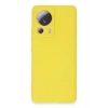 Mey İthalat®   Mi 13 Lite Kılıf Nano içi Kadife Silikon - Sarı