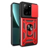 Mey İthalat®   Mi 13T Pro Kılıf Pars Lens Yüzüklü Silikon - Kırmızı