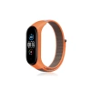 Mey İthalat®   Mi Band 4 Hasırlı Cırtcırtlı Kordon - Turuncu-Gri