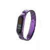Mey İthalat®   Mi Band 4 Metal Baklalı Kordon - Mor
