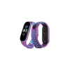 Mey İthalat®   Mi Band 4 Spor Delikli Kordon - Mor-Mavi