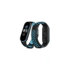 Mey İthalat®   Mi Band 4 Spor Delikli Kordon - Siyah-Mavi