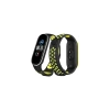 Mey İthalat®   Mi Band 4 Spor Delikli Kordon - Siyah-Yeşil-Beyaz