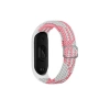 Mey İthalat®   Mi Band 4 Star Kordon - Pembe-Beyaz