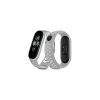 Mey İthalat®   Mi Band 6 Spor Delikli Kordon - Gri-Kırmızı