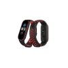 Mey İthalat®   Mi Band 7 Spor Delikli Kordon - Siyah-Kırmızı