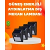 Mey İthalat® Montajlı Güneş Enerjili Duvar Tipi Aydınlatma – 8 Saat Çalışma Süresi