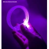 Mey İthalat® Mor Led Işıklı Baskı Yapılabilen Pilli Bileklik Bilezik 1,5 cm Genişlik