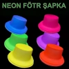 Mey İthalat® Neon Partisi Sarı Renk Plastik Fötr Şapka