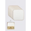Mey İthalat®   Organik 20x20 10Lu Penye Mendil 90102 Ekru