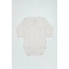 Mey İthalat®   Organik Natural Basic Style Kruvaze Uzun Kol Body BS17102 Ekru
