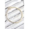 Mey İthalat® Pirinç Charm Zirkon Taşlı Kalp Model Gold Renk Kadın Bileklik