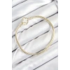 Mey İthalat® Pirinç Charm Zirkon Taşlı Yonca Model Gold Renk Kadın Bileklik